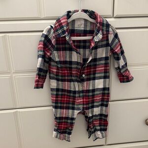 Vineyard Vines Red and Blue Plaid Kids Footie